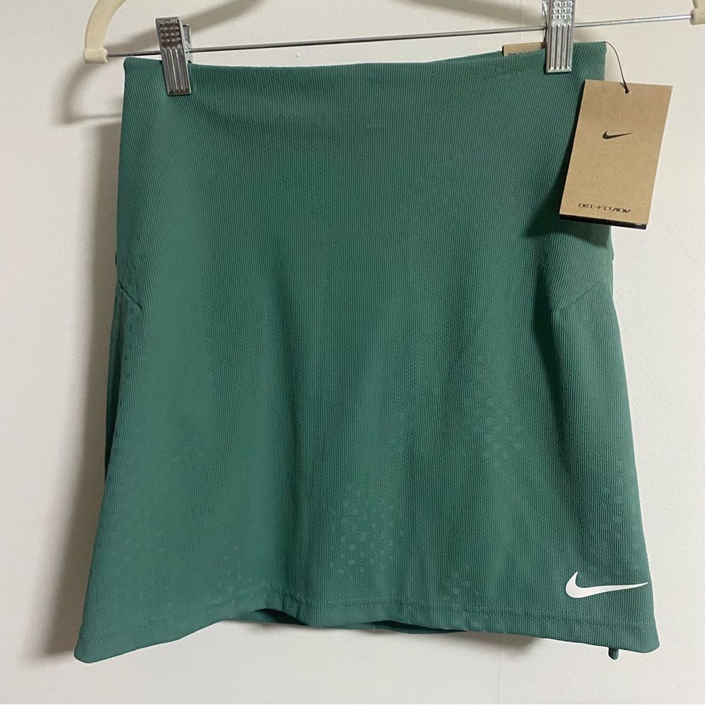 Nike Green Athletic Skort with White Swoosh